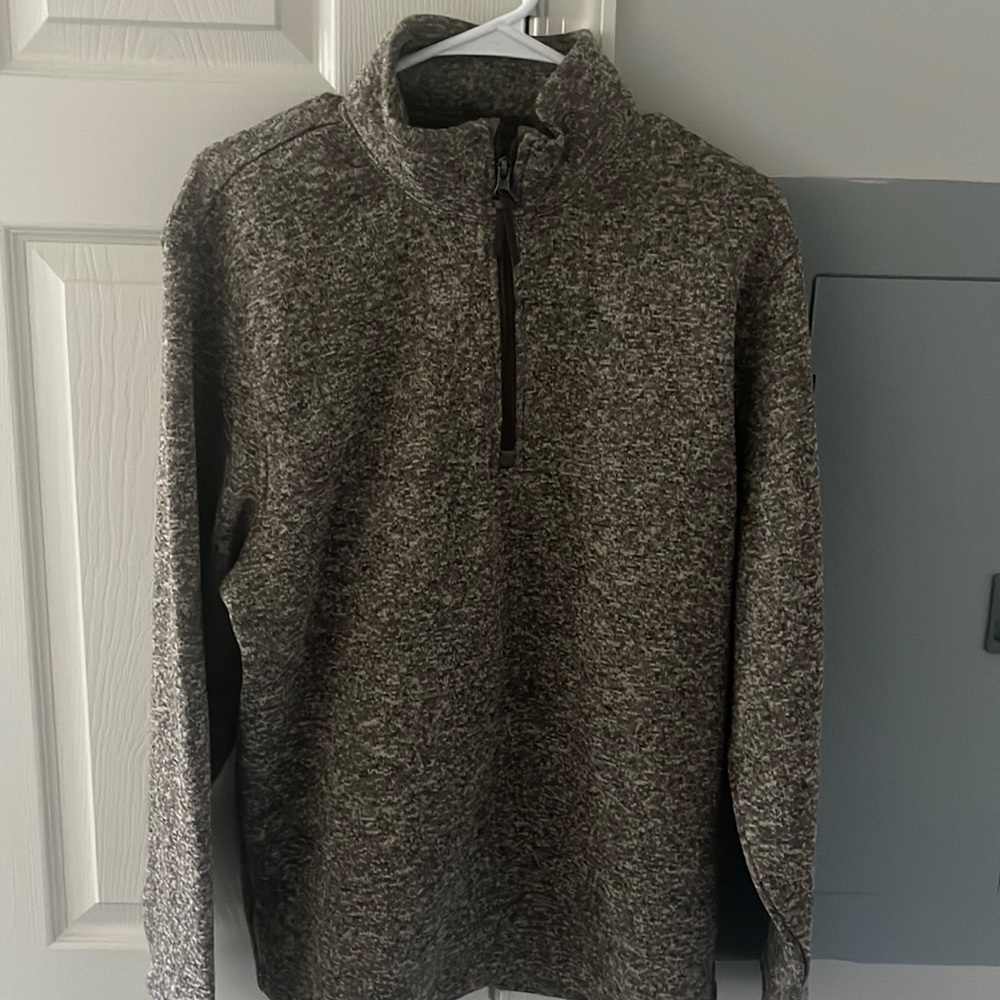 Brown quarter zip